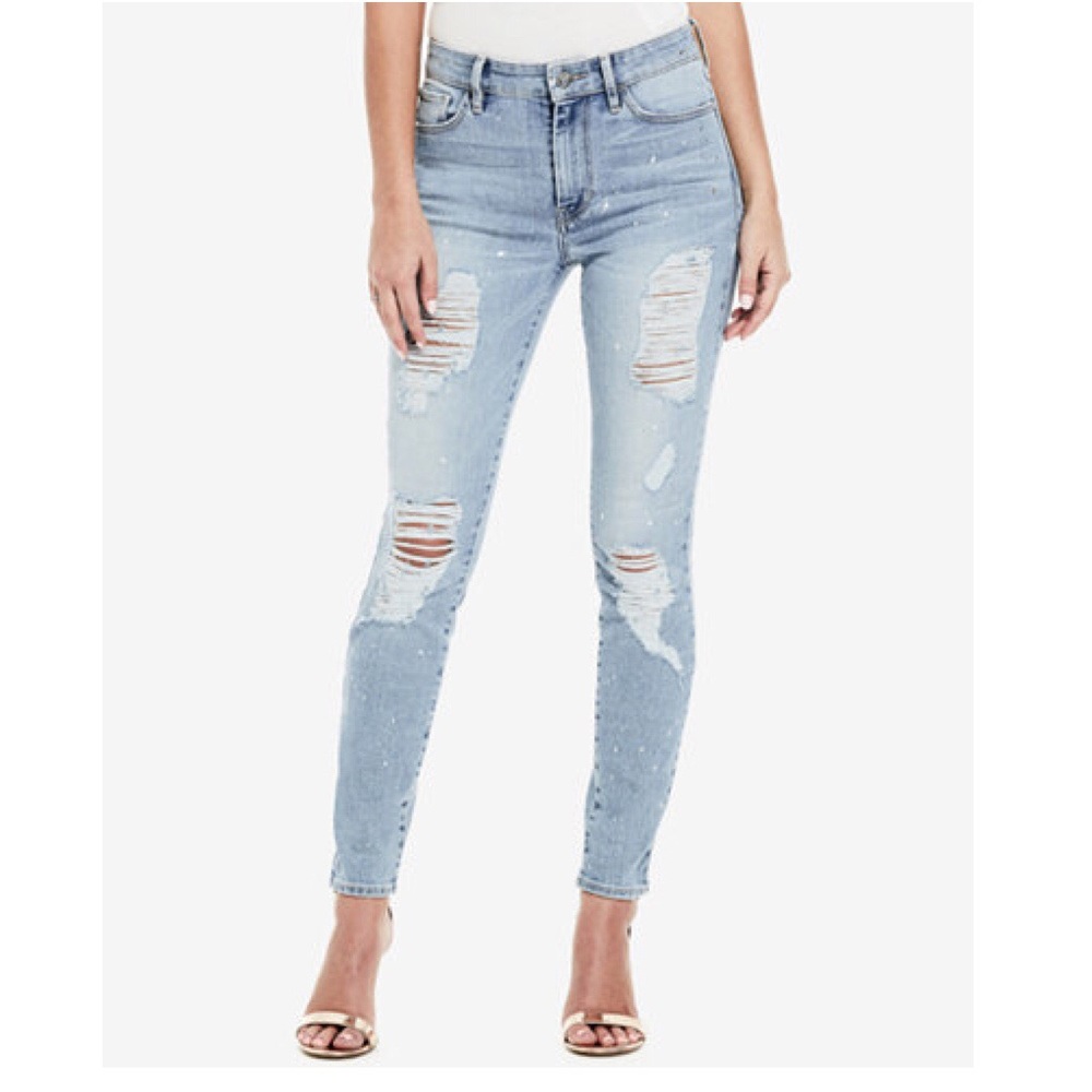 NWT {guess} light wash ripped skinny jeans! - Picture 2 of 8